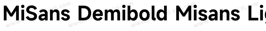 MiSans Demibold Misans Light字体转换